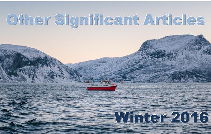 Winter 2016: Other Significant Articles